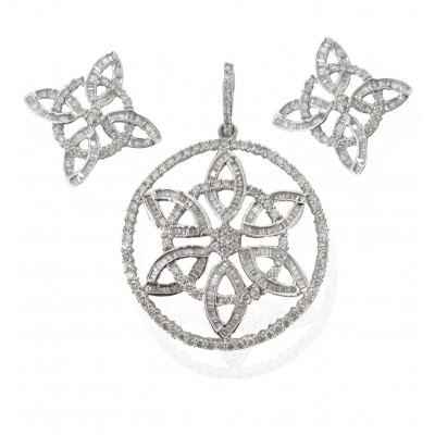 Diamond Pendant Set 